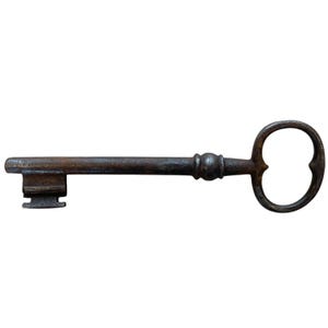 Antique French Large Rusty Iron Key Doorway Rusty Keys Door Lock c1800-1900&#39;s / EVE