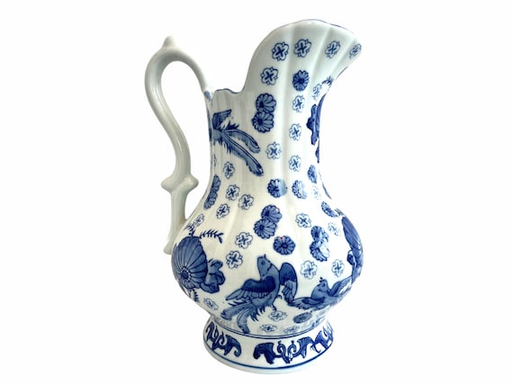 ピータン壺 水鉢 皮蛋甕 Vintage Chinese Ceramic Vintage Chinese Large Ceramic Blue White Water Milk Lemonade Jug