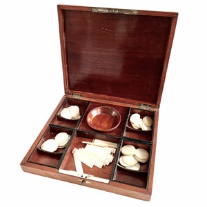 Antique Chinese Mother Of Pearl Collection Job Lot x 70 With Box Mixed Gaming Chips Counters Tokens Hand Engraved c1850&#39;s / EVE de France