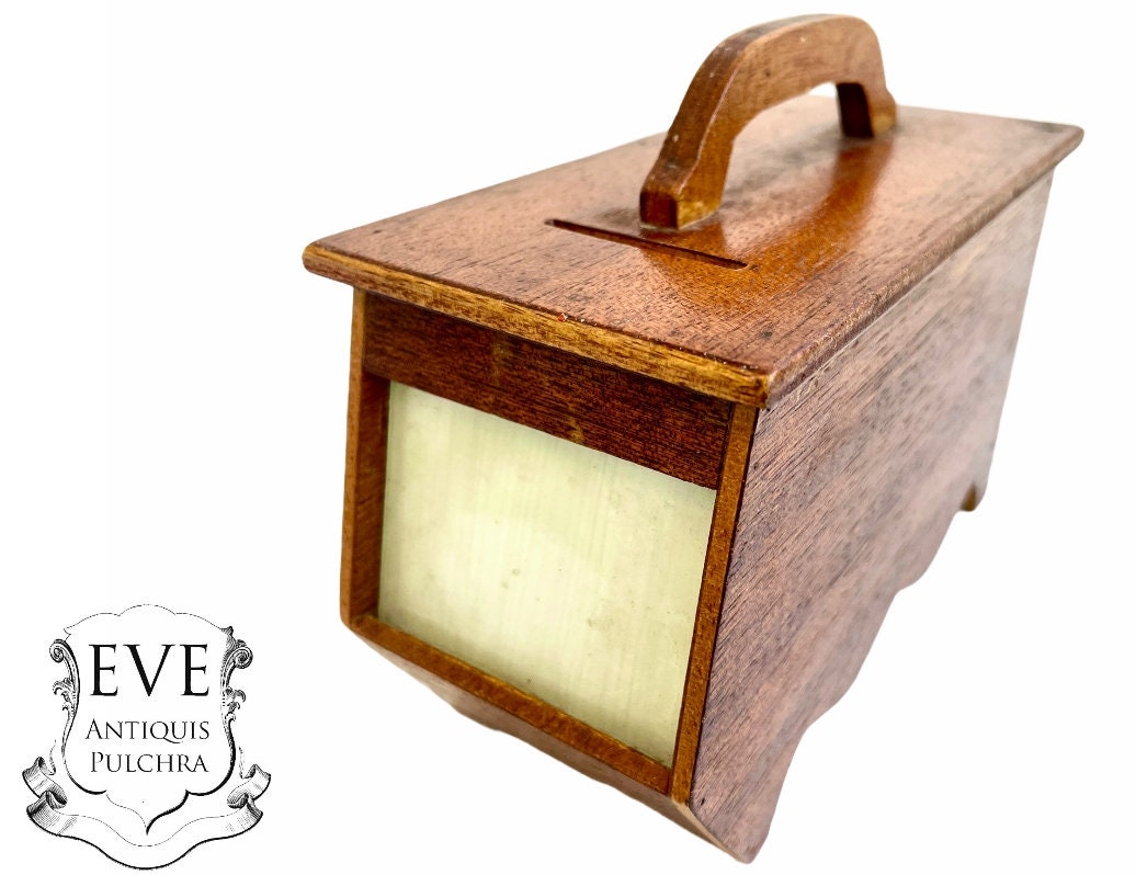 Vintage Français Church Pew Collection Alms Box Catholic Chapel Religious Decor Circa 1950-60's/Eve