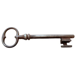 Antique French Large Rusty Iron Key Doorway Rusty Keys Door Lock c1800-1900&#39;s / EVE