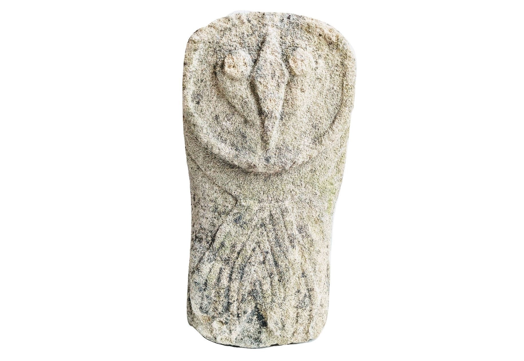 Antiquité Médiament Moyen Age Church Chapel Stone Sandstone Owl Bird Sculpture Ancient Decor Display