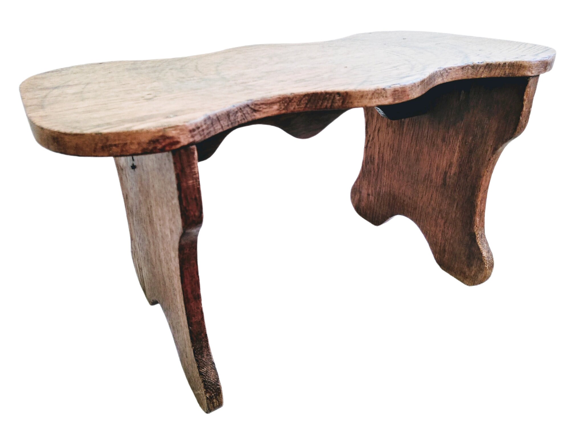 Vintage Français Wooden Brown Natural Wood Small Plinth Stand Display Rest Prop Home Made Unique One