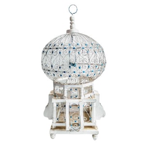 装飾的なデザインの白いバードケージ チュニジア Tunisian bird cage - Etsy 日本