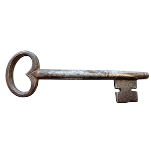 Antique French Large Rusty Iron Key Doorway Rusty Keys Door Lock c1800-1900&#39;s / EVE