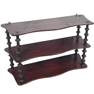 Vintage French Cotton Reel Bobbin Home Made Wooden Wall Shelf Support Display Wall Hanging Display Decor Finishing circa 1940-50's / EVE