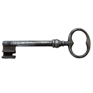 Antique French Large Rusty Iron Key Doorway Rusty Keys Door Lock c1800-1900&#39;s / EVE
