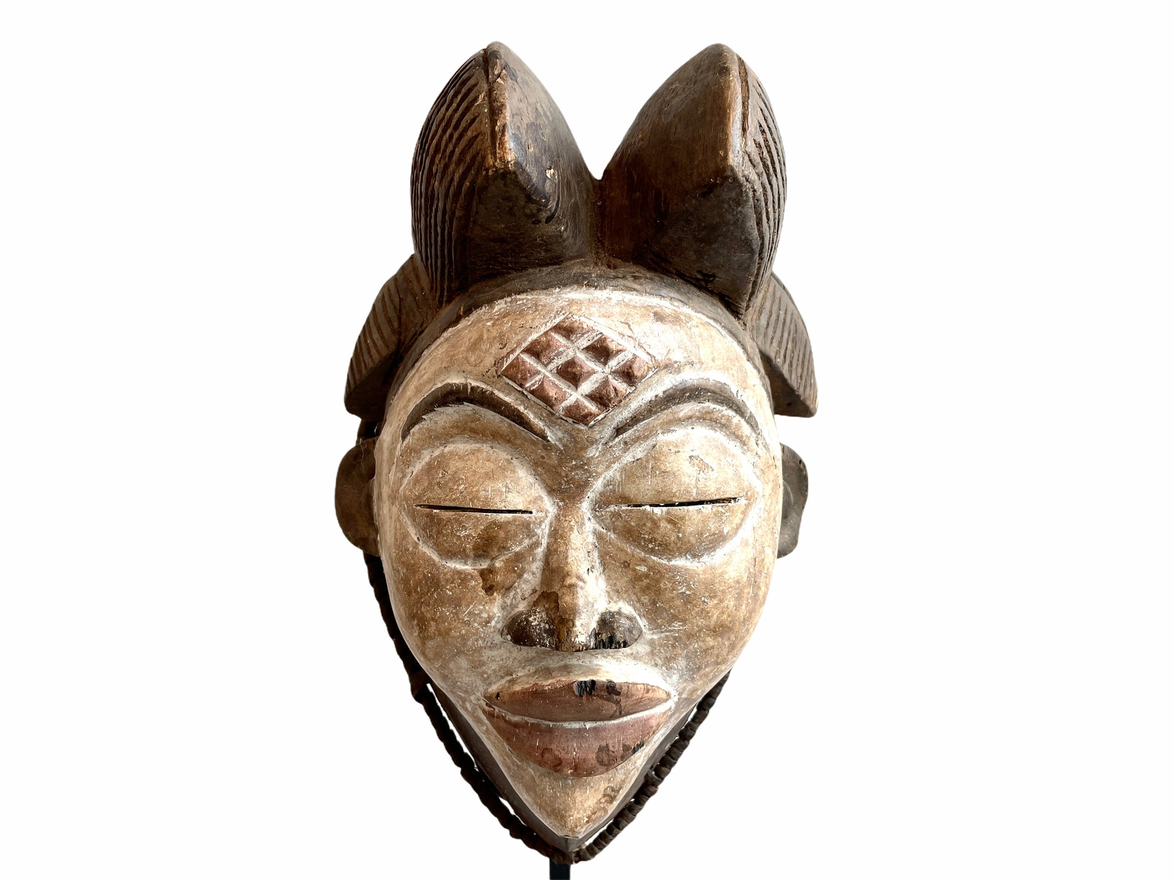 Punu プヌ族 仮面 ガボン アフリカンマスク 民族面 木彫り Punu mask - Etsy 日本