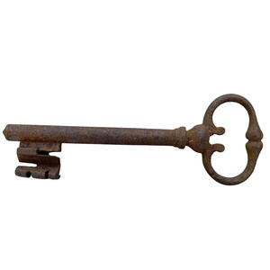 Antique French Large Rusty Iron Key Doorway Rusty Keys Door Lock c1800-1900&#39;s / EVE