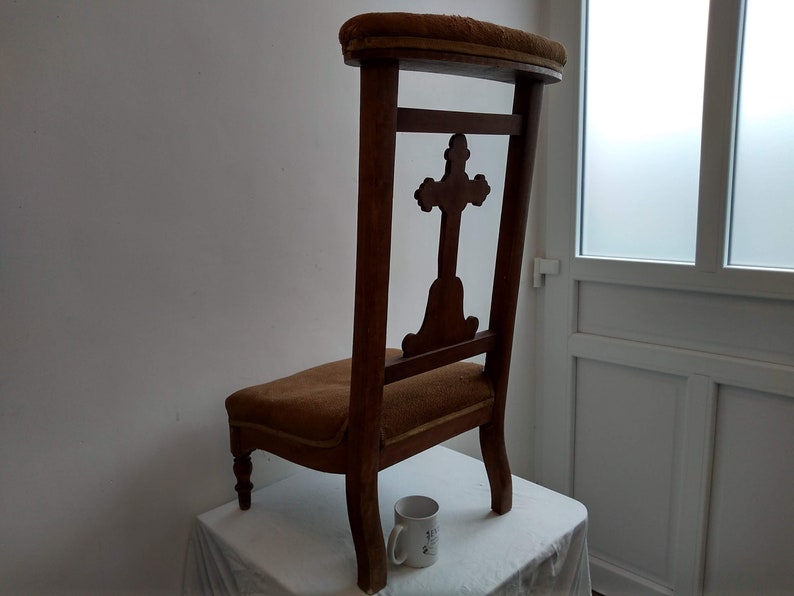 Vintage French Wooden Brown Wood Prayer Praying Kneeling Stool | Etsy