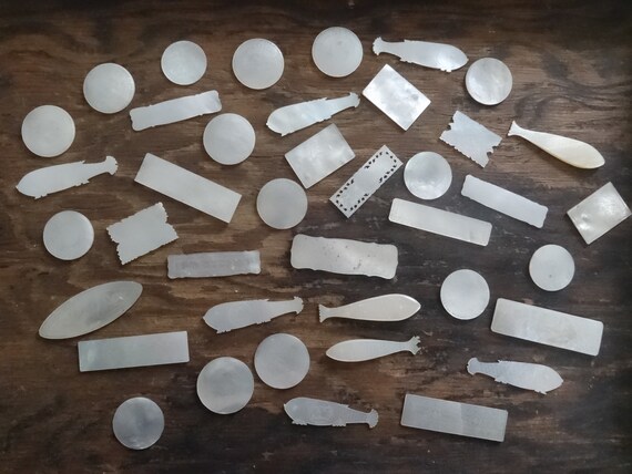 Antique Chinese Job Lot Collection Of 40 Mixed Mother Of Pearl Etsy