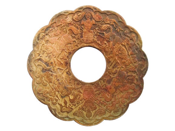 Antique Français Bronze Brass Bobeche Wax Catcher Sconce Metal Candlestick Stick Display Holder C185