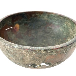 Ancient European Bronze Metal Bowl Dish Catch-All Ornament Decor Design Display Collector / EVE