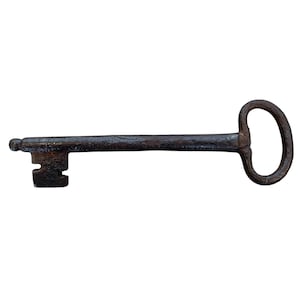 Antique French Large Rusty Iron Key Doorway Rusty Keys Door Lock c1800-1900&#39;s / EVE
