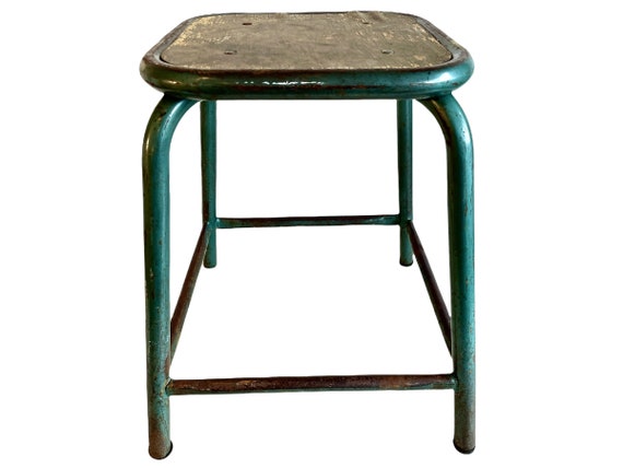 Green on sale metal stool