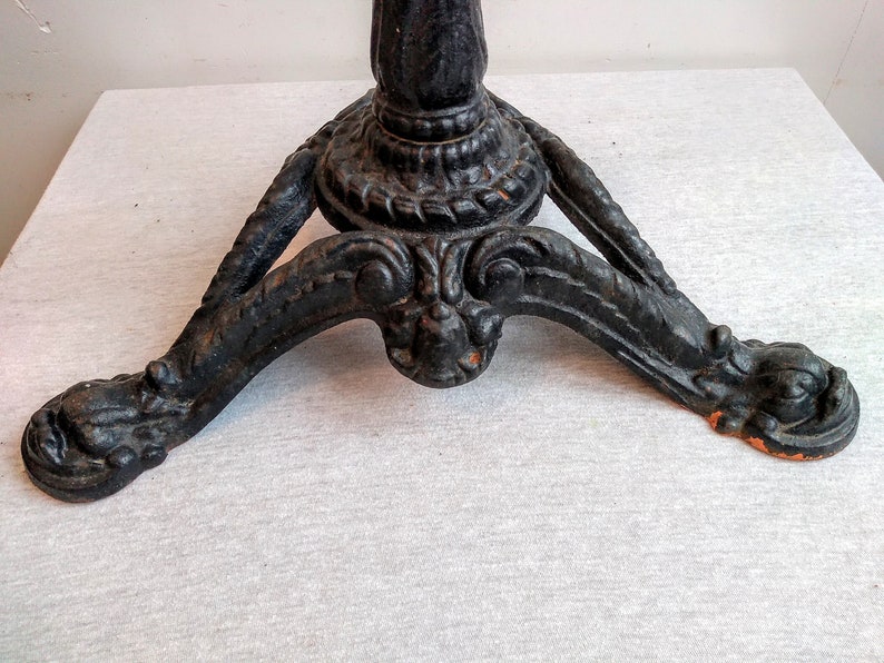 Vintage French Cast Iron Bistro Table Leg Garden Conservatory Etsy