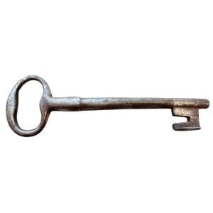 Antique French Large Rusty Iron Key Doorway Rusty Keys Door Lock c1800-1900&#39;s / EVE
