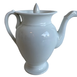 Antique French Porcelain Coffee Pot Porcelaine Tea Teapot ceramic decor france display Napoleon III circa 1880-1900&#39;s / EVE