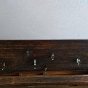 Vintage French Hand Made Wooden Wood Craft Tool Portable Carry Carrying Case Box Carry Stand Display Toolbox circa 1940-50's / EVE de France image 6