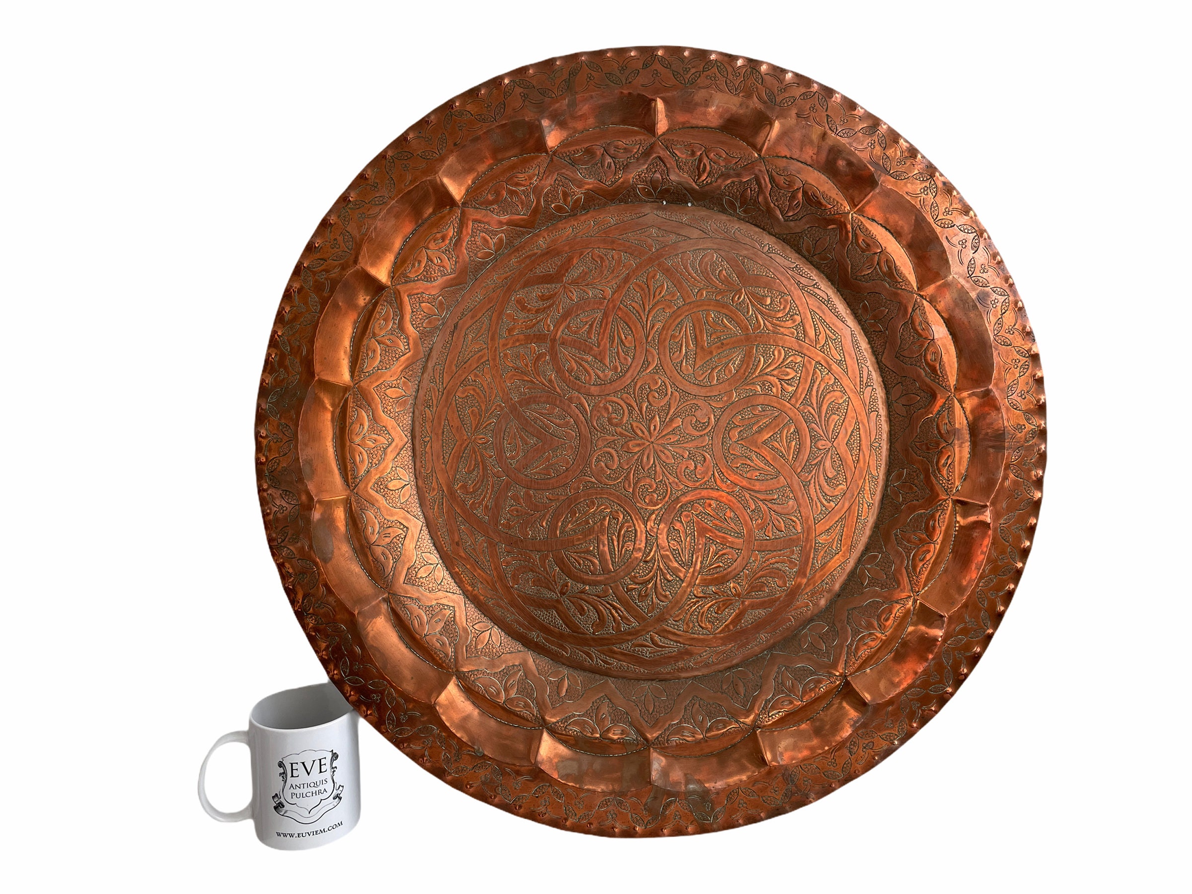 アンティーク 木皿 アフリカ食器 50センチモロッコ モロッコ