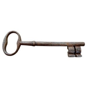 Antique French Large Rusty Iron Key Doorway Rusty Keys Door Lock c1800-1900&#39;s / EVE