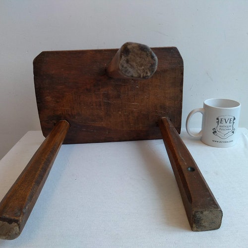 Vintage French Stool Wooden Brown Heavy Natural Wood Small Bench Chair shops Stand Display Rest Plinth Seating Prop Tabouret c1950-60's / EVE