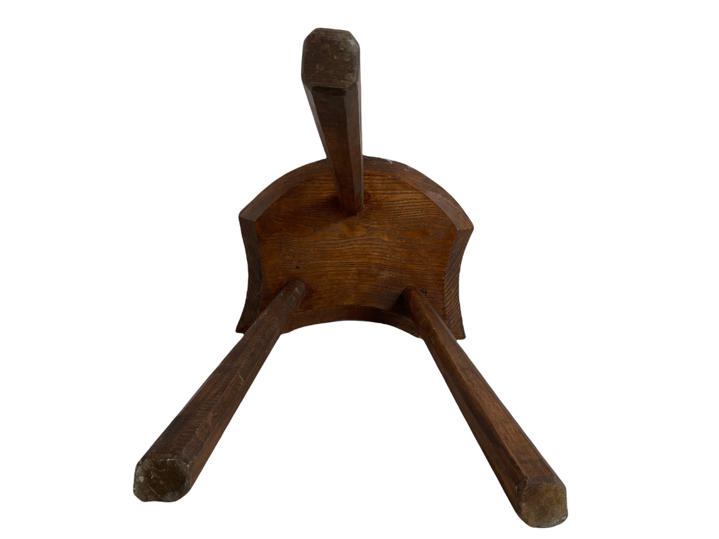 Vintage French Small Traditional Three Leg Milking D Stool Wooden Brown ...