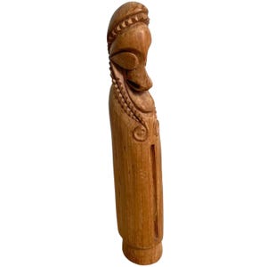 イースター島　木彫り　彫像　ブラウン アンティーク　ヴィンテージ Moai wood carving - Etsy 日本