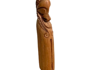 イースター島、ラパ・ヌイのモアイの木彫像、1970年代 / ティキ族の