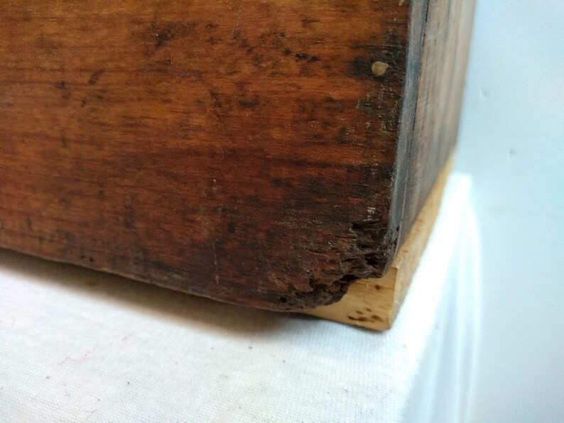 Vintage French Hand Made Wooden Wood Craft Tool Portable Carry Carrying Case Box Carry Stand Display Toolbox circa 1940-50's / EVE de France image 7