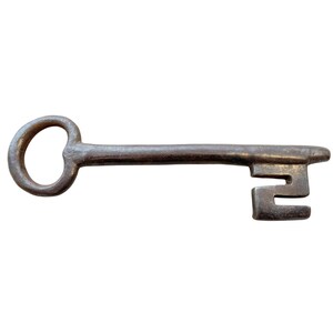 Antique French Large Rusty Iron Key Doorway Rusty Keys Door Lock c1800-1900&#39;s / EVE