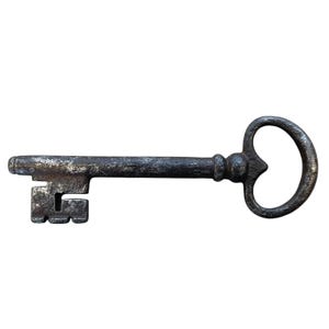 Antique French Large Rusty Iron Key Doorway Rusty Keys Door Lock c1800-1900&#39;s / EVE