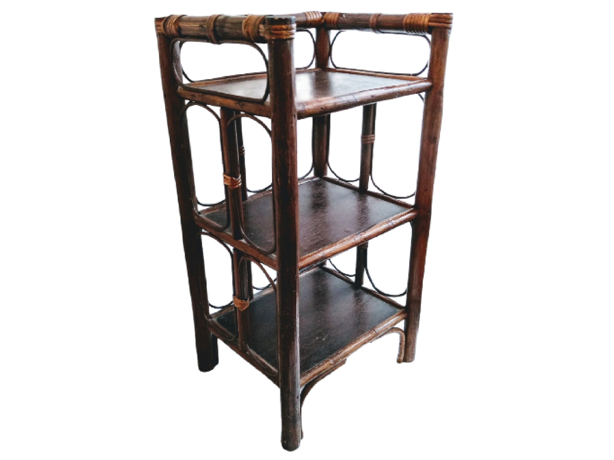 Vintage Chinois Bois Marron Naturel Petite Étagère Mur Stand Affichage Plinth Prop Tabouret Circa 19