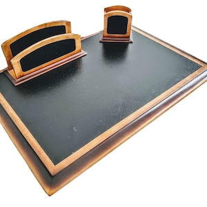 Juego de escritorio francés antiguo, soporte para cartas, soporte para lápices y bolígrafos, accesorio de ayuda, regalo tradicional de oficina de los años 70 a los 80 / EVE de France