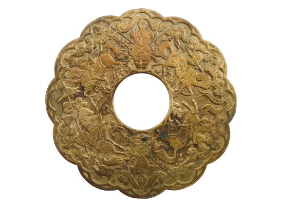 Antique Français Bronze Brass Bobeche Wax Catcher Sconce Metal Candlestick Stick Display Holder C185