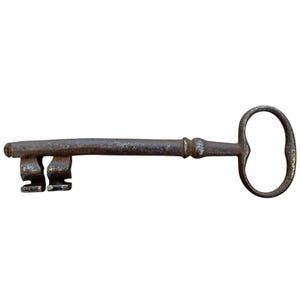 Antique French Large Rusty Iron Key Doorway Rusty Keys Door Lock c1800-1900&#39;s / EVE