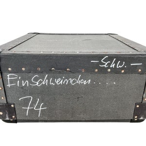 Vintage German Studded Thick Card Movie Film Cinema Storage Safety Box Paperwork Valuables Knick Knacks Case Display circa 1970-80's / EVE
