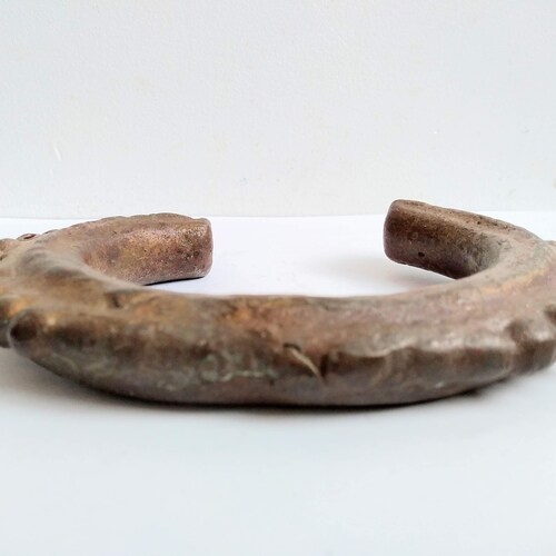 Antique African Niger Baoulé Dogon Bronze Copper Manilla Currency Bracelet Bangle shops Large Jewellery Jewelry c1910's / EVE de France