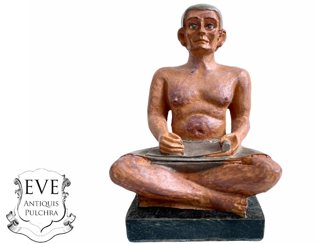 Vintage Français Égyptien La Reproduction Scribe de L'égyptien Petit Ornement Display Décor C1990/Ev