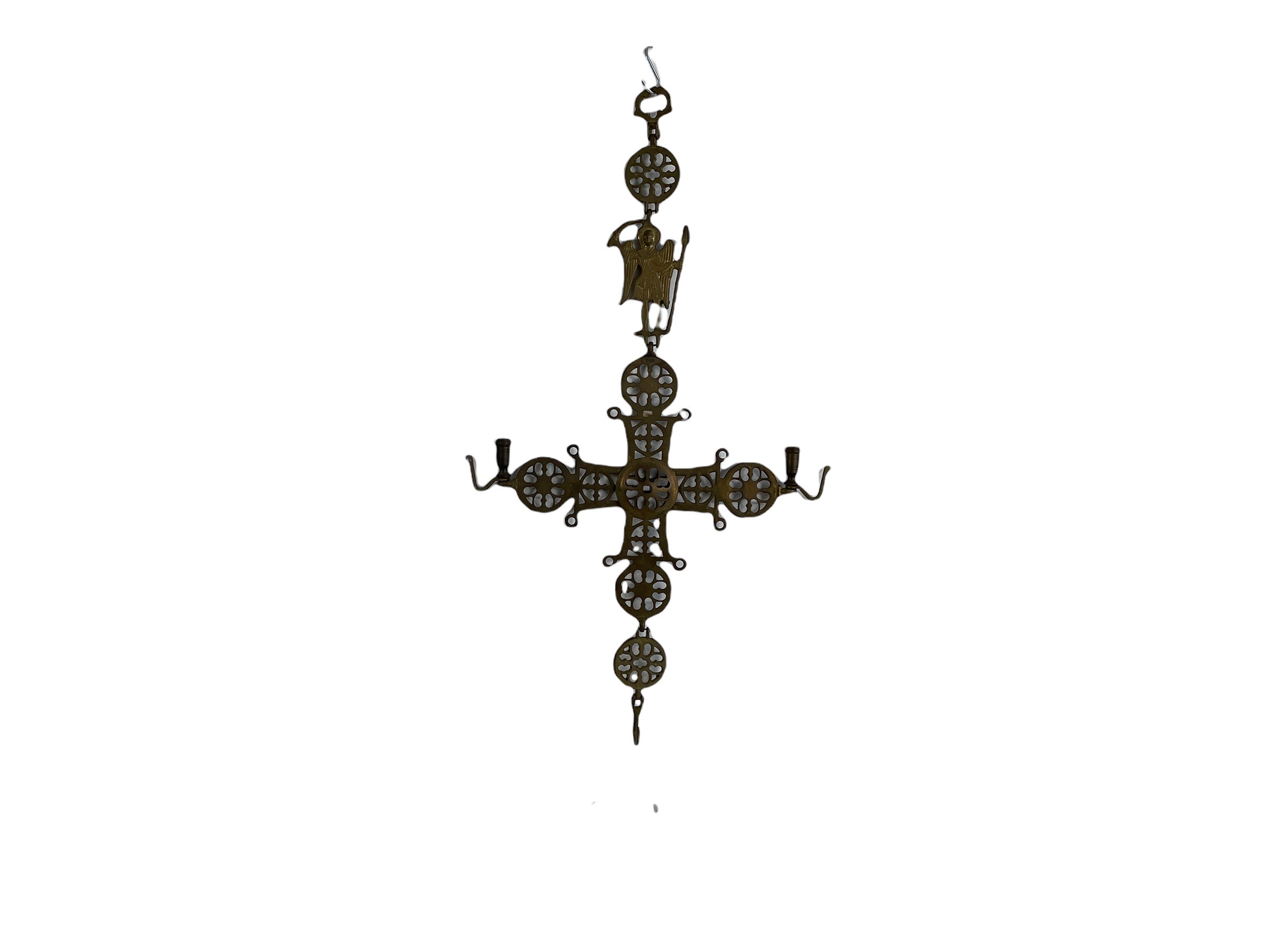 Vintage Greek Orthodox Large Church Chapel Metal Brass Vintage Greek Orthodox Large Church Chapel Metal Brass