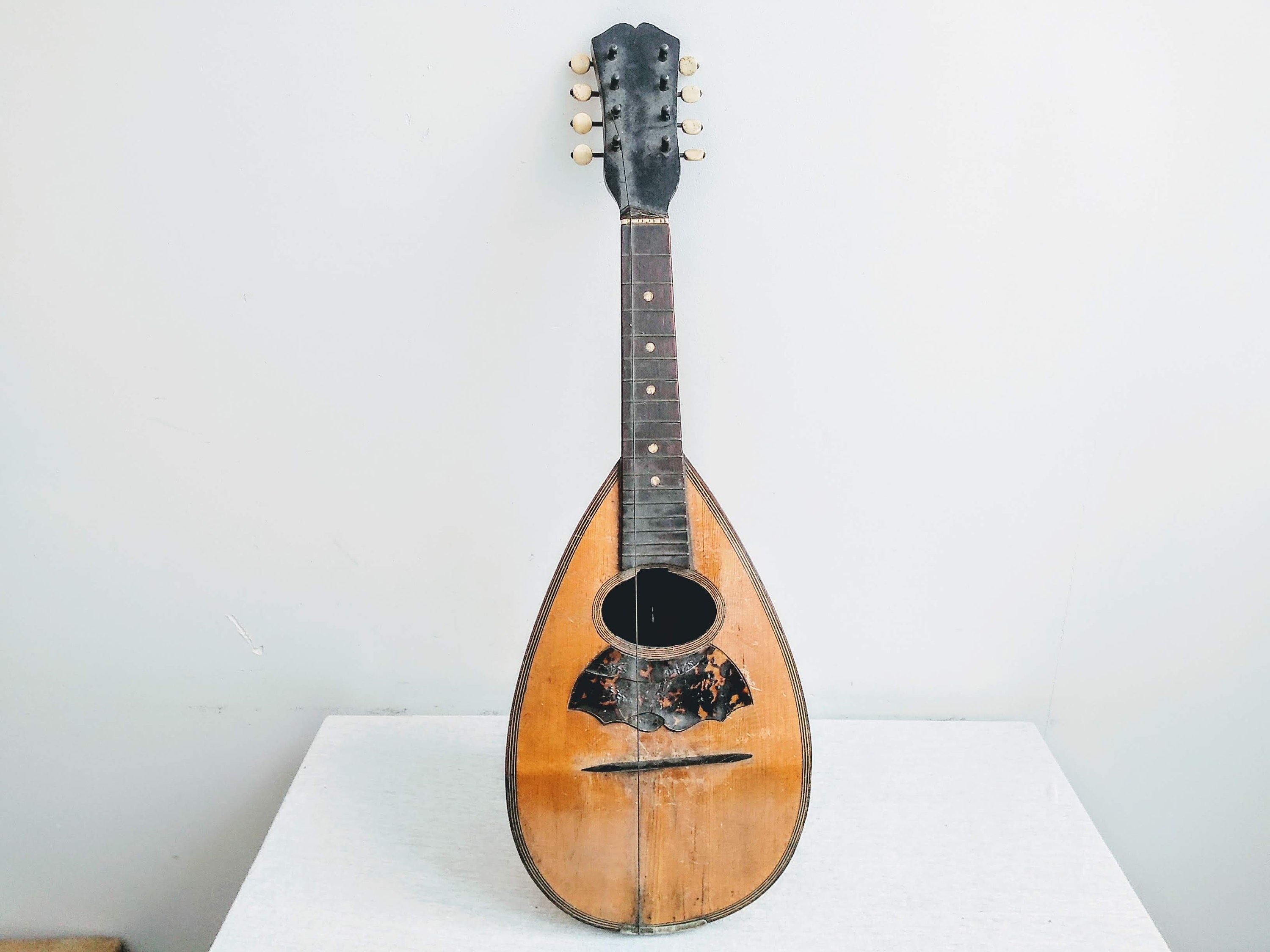 Vintage French Wood Hand Made Mandolin Stringed Musical Etsy