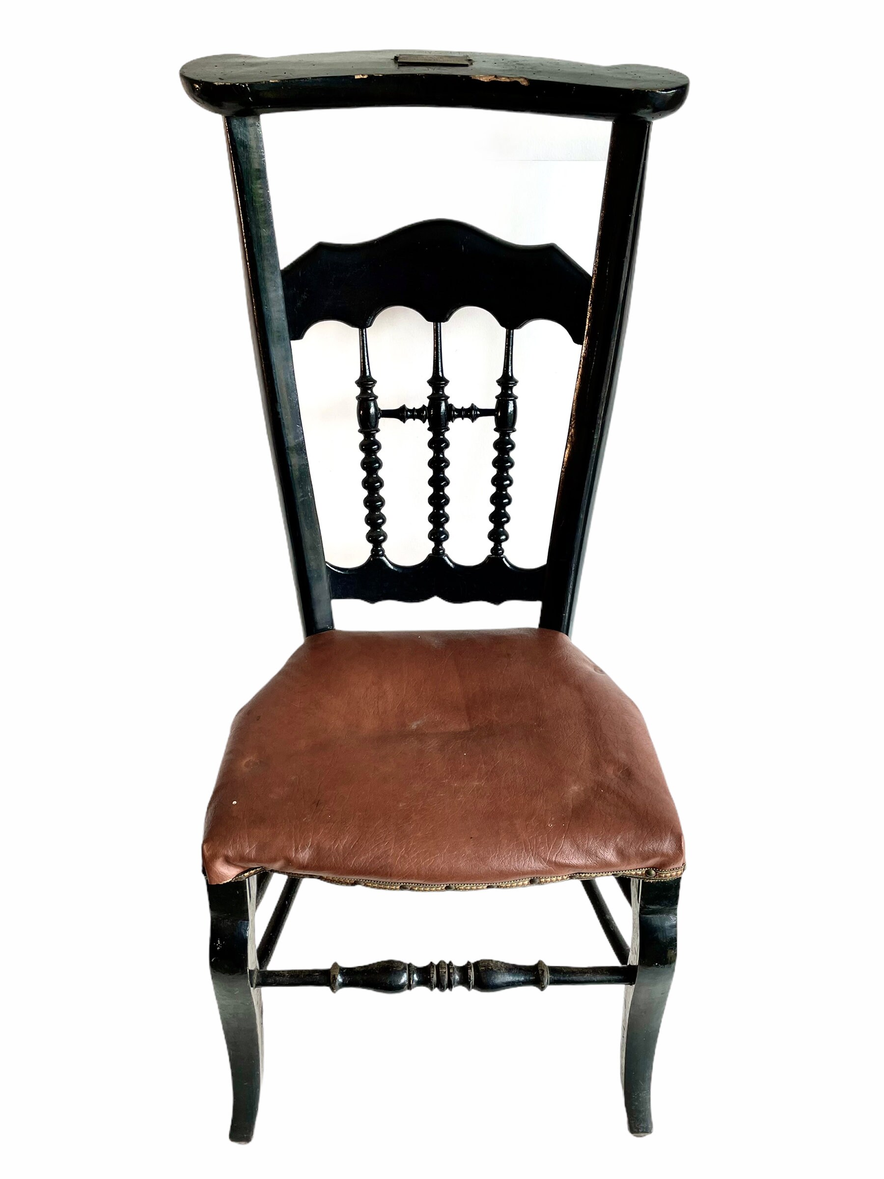 Petit Tabouret À Genoux De Prière En Bois, Français Vintage, Chaise D'allaitement, Assise Genoux, Priez Design Tabouret C1940-50's/Eve