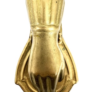 Vintage French Brass Hand Paper Clip Letter Clamp Paper Weight Desktop Desk Gift c1970-80&#39;s / EVE