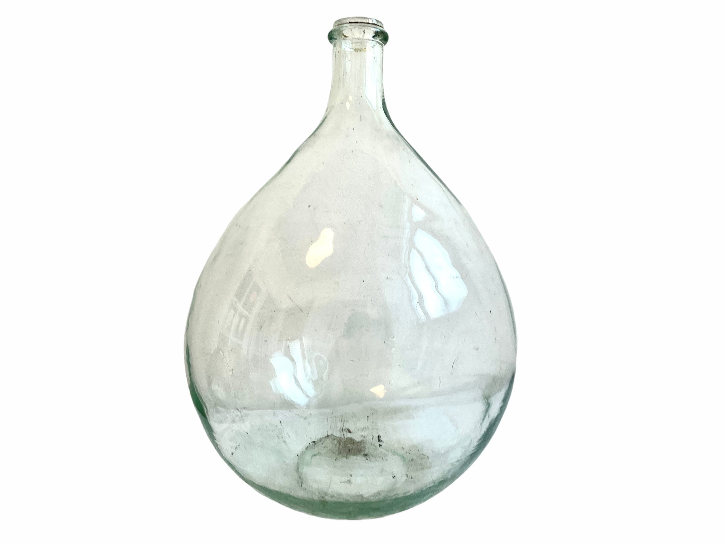 Vintage French Extra Large Clear Glass Demijohn 15 Litre Bottle