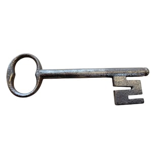 Antique French Large Rusty Iron Key Doorway Rusty Keys Door Lock c1800-1900&#39;s / EVE