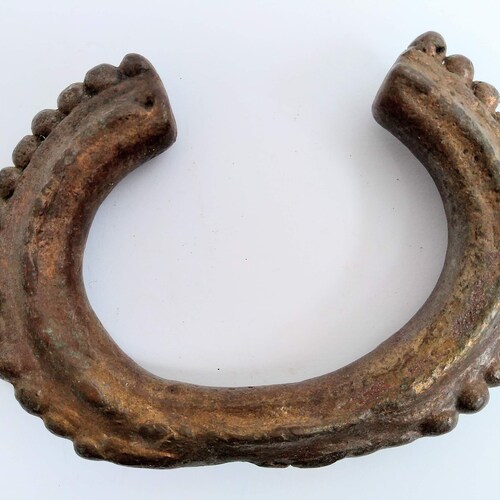 Antique African Niger Baoulé Dogon Bronze Copper Manilla Currency Bracelet Bangle shops Large Jewellery Jewelry c1910's / EVE de France