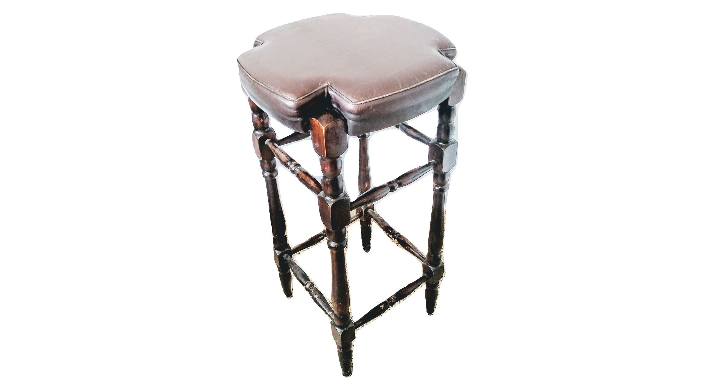 Antique Tall Wooden Kitchen Bar Stools Etsy