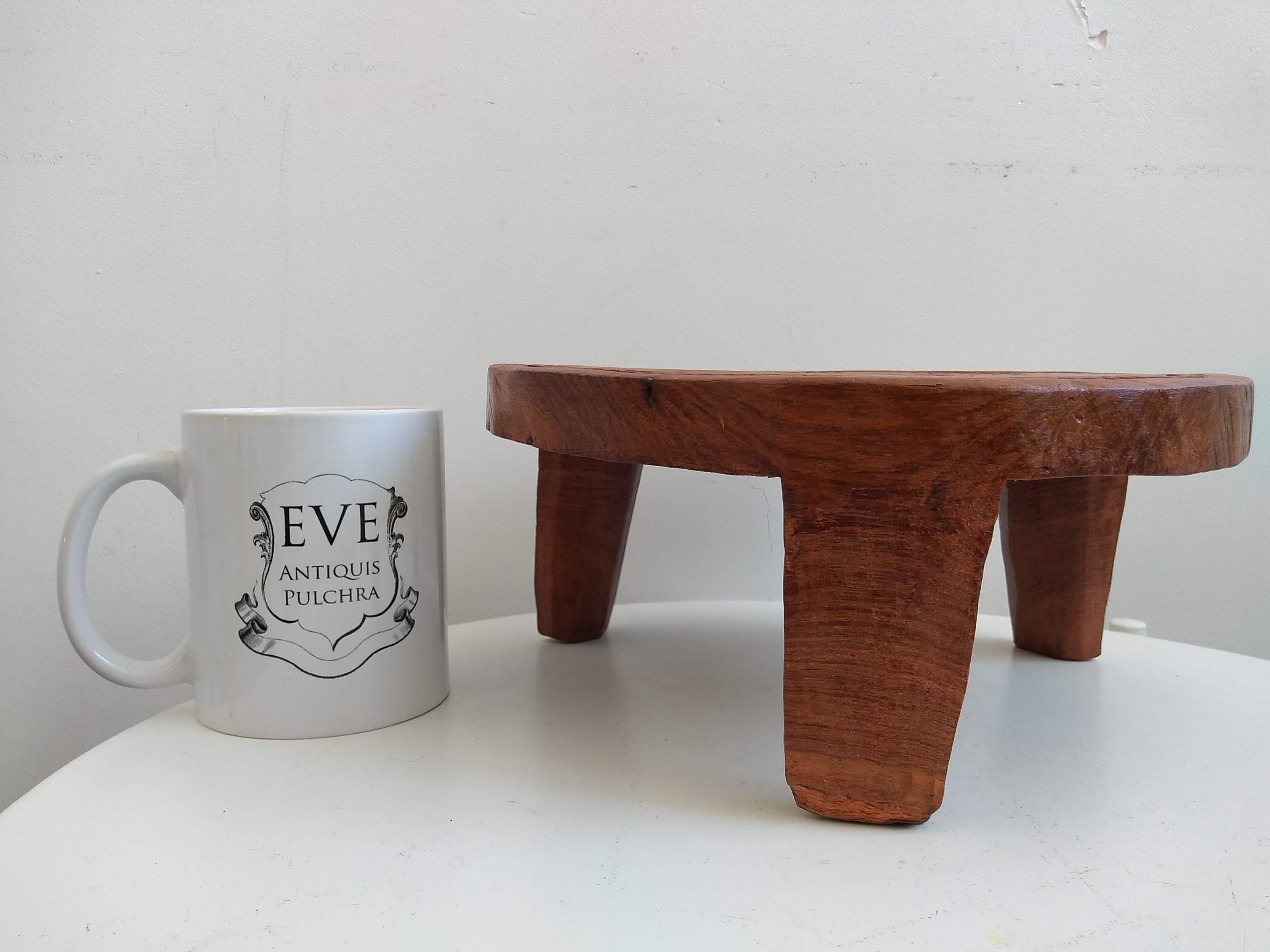 ヴィンテージ アフリカンスツール 木製 手彫り 天然木 小型チェア