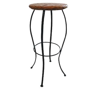 Vintage French Metal Canework Black Tall Large Stool Chair Stand Pot Plant Display Rest Plinth Seating Tabouret circa 1980-90&#39;s / EVE