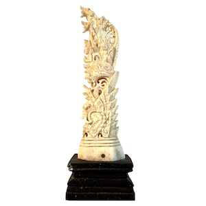 Vintage South East Asian Balinese Carving Hindu Deity Singha Singa Lion Dragon Carving Wood Ornament Styling Art Bali c1920-30&#39;s / EVE